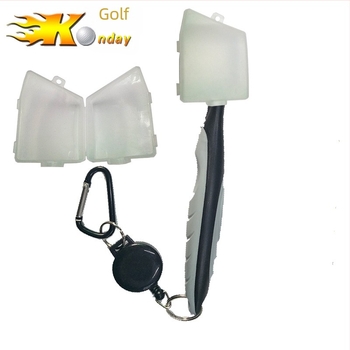 Konday golf dvostruka četka za palicu, poklopac — plastika, otisak logotipa, mogućnost prilagodbe