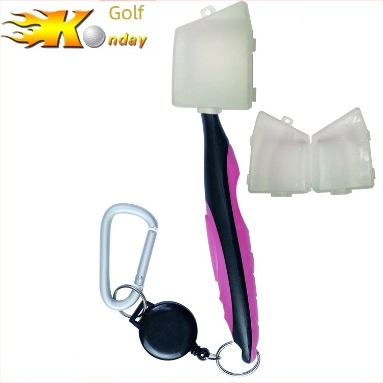 Konday golf dvostruka četka za palicu, poklopac — plastika, otisak logotipa, mogućnost prilagodbe