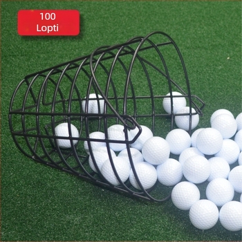 Koš za golf lopte od čelične žice, kapacitet 50 ili 100 lopti, mogućnost prilagođavanja