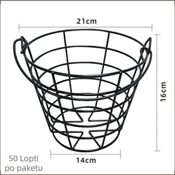 Koš za golf lopte od čelične žice, kapacitet 50 ili 100 lopti, mogućnost prilagođavanja