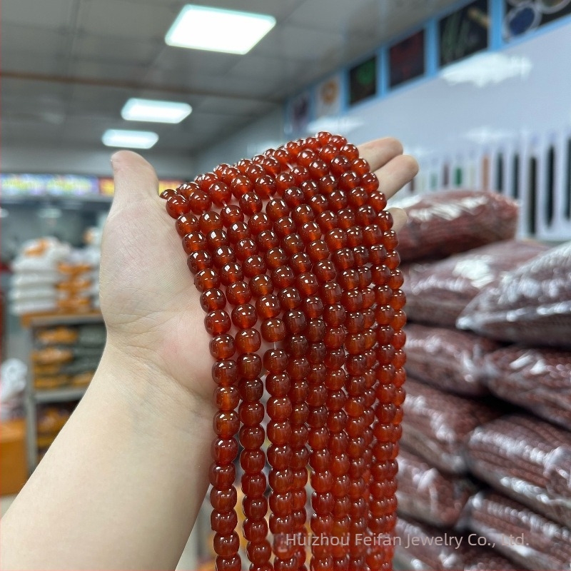 Prirodne crvene ahat perle, starinskog stila, 9 mm, ravna rupa, polugotove slobodne perle za DIY nakit – narukvica i ogrlica