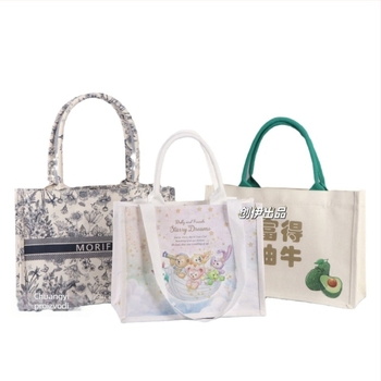 Platnena tote torba s prilagođenim trakama, ubrzano tiskanje logotipa, prilagodljiva proizvodnja (MOQ 300; tolerancija 0,5–2 cm)