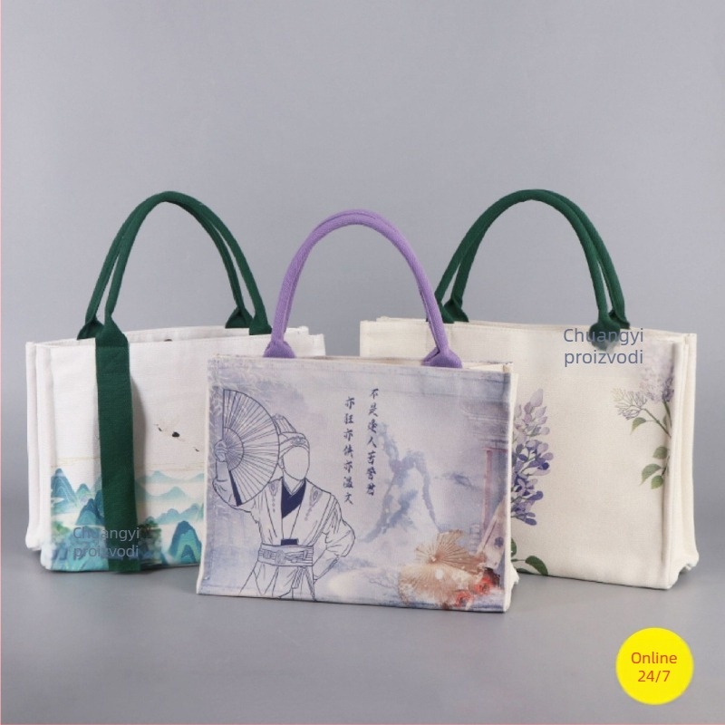 Platnena tote torba s prilagođenim trakama, ubrzano tiskanje logotipa, prilagodljiva proizvodnja (MOQ 300; tolerancija 0,5–2 cm)