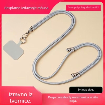 Lančić za mobitel - najlon pleteni užad, unisex stil, metalna kopča