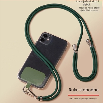 Lančić za mobitel - najlon pleteni užad, unisex stil, metalna kopča
