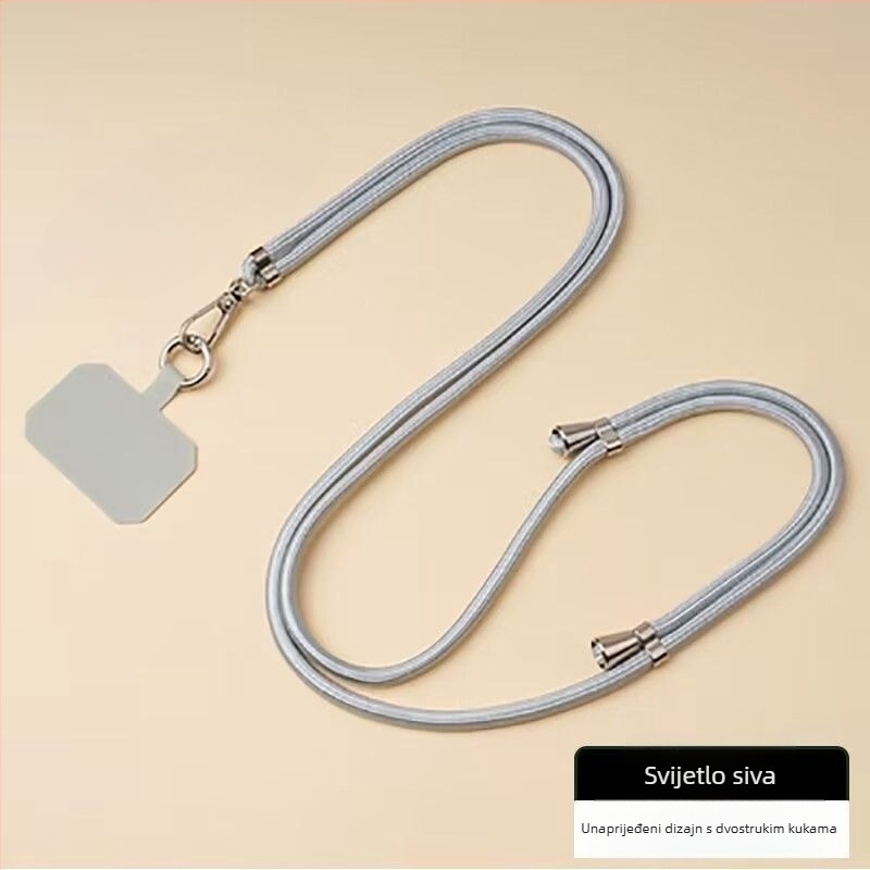 Lančić za mobitel - najlon pleteni užad, unisex stil, metalna kopča