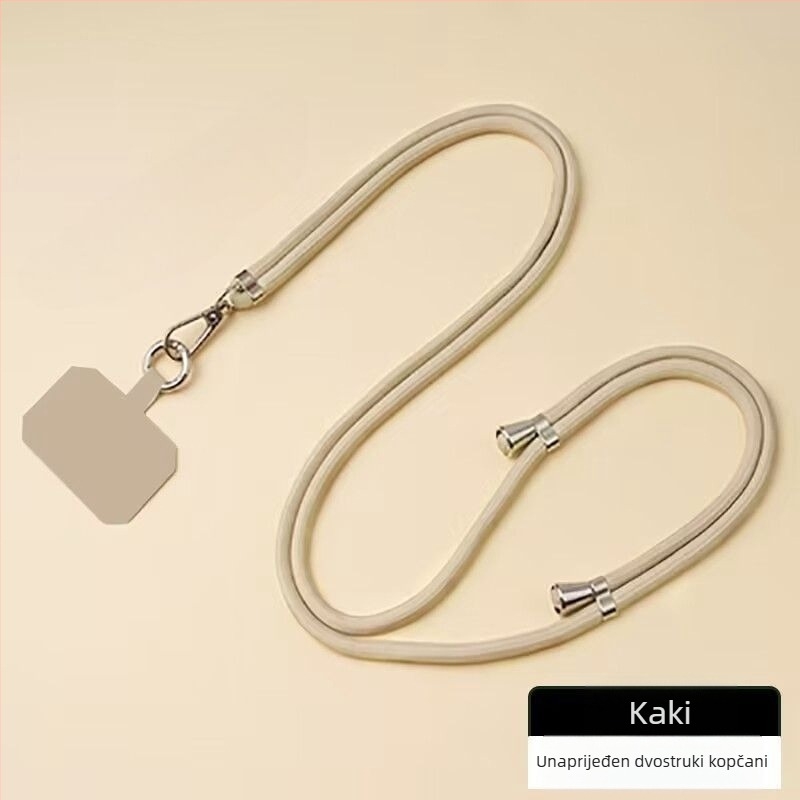 Lančić za mobitel - najlon pleteni užad, unisex stil, metalna kopča
