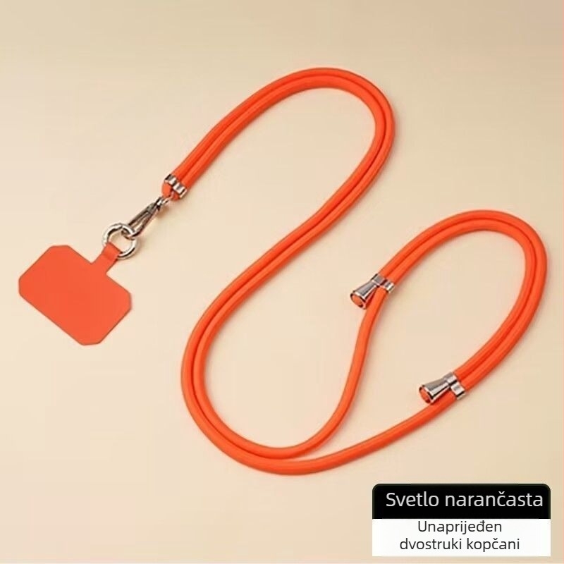 Lančić za mobitel - najlon pleteni užad, unisex stil, metalna kopča