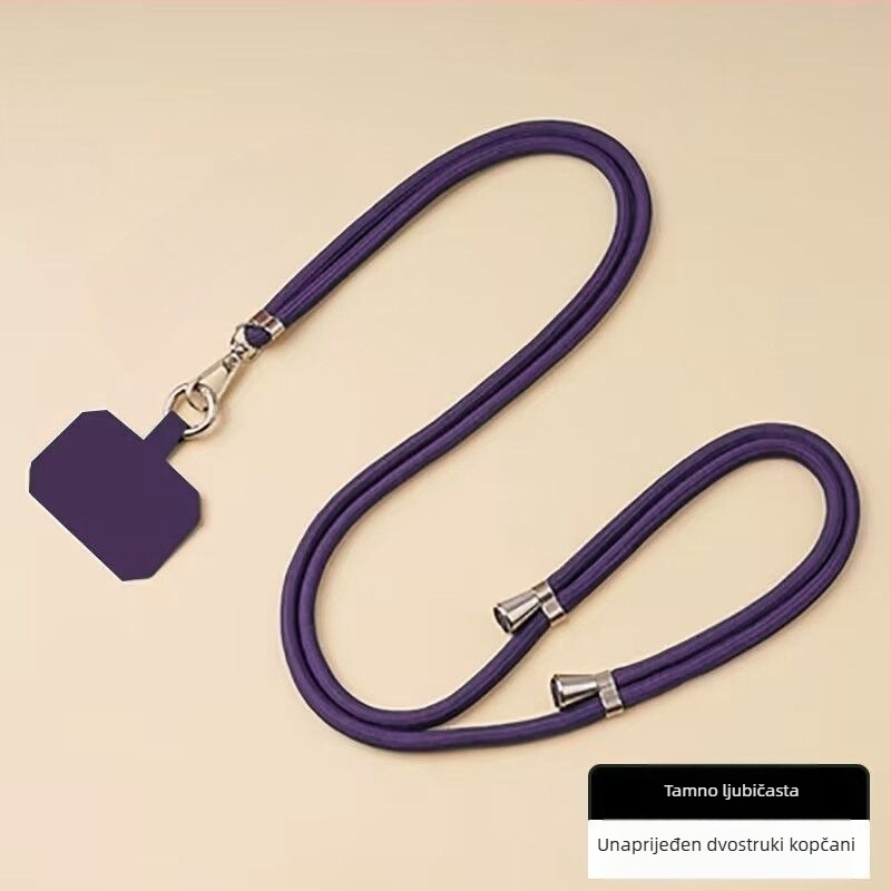 Lančić za mobitel - najlon pleteni užad, unisex stil, metalna kopča