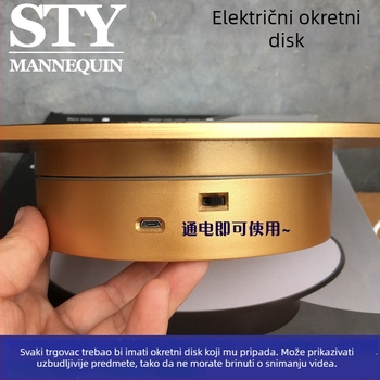 360° električni rotirajući stalak za izlaganje nakita za video snimanje — baza modela; Materijal: PP; Porijeklo: Guangzhou; Stil: Visokog kvaliteta; Jesen 2022