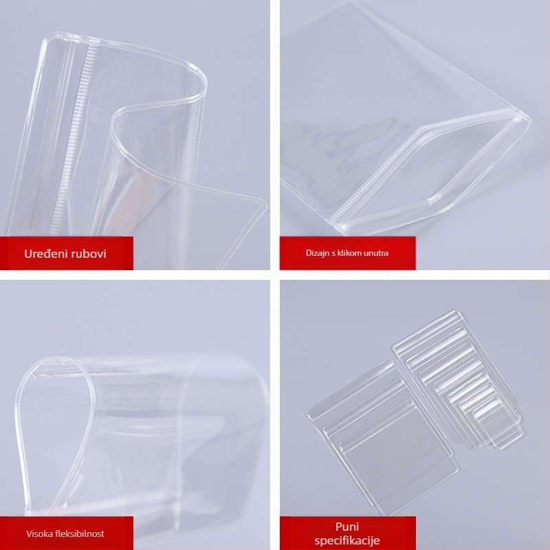 Prozirna PVC vrećica za nakit sa samouzatvaranjem – 50 komada u pakiranju, antioksidans, za naušnice, Renfan packaging