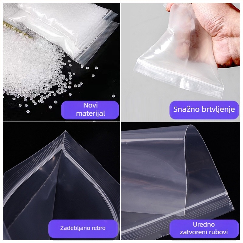 3×4 cm mini Zip-Lock vrećice, PE plastične zatvaračke vrećice za nakit, naušnice i tablete