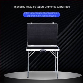 Prijenosna kutija za nakit aluminijske legure, kutija za izlaganje naušnica