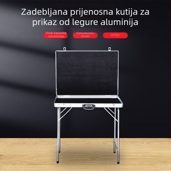 Prijenosna kutija za nakit aluminijske legure, kutija za izlaganje naušnica