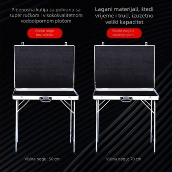 Prijenosna kutija za nakit aluminijske legure, kutija za izlaganje naušnica
