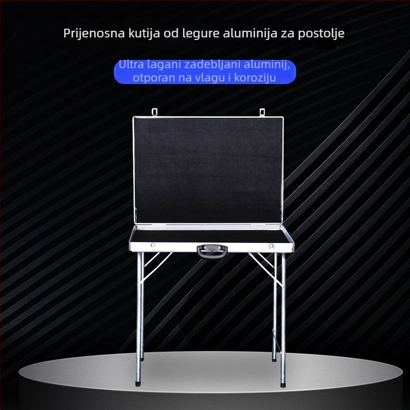 Prijenosna kutija za nakit aluminijske legure, kutija za izlaganje naušnica