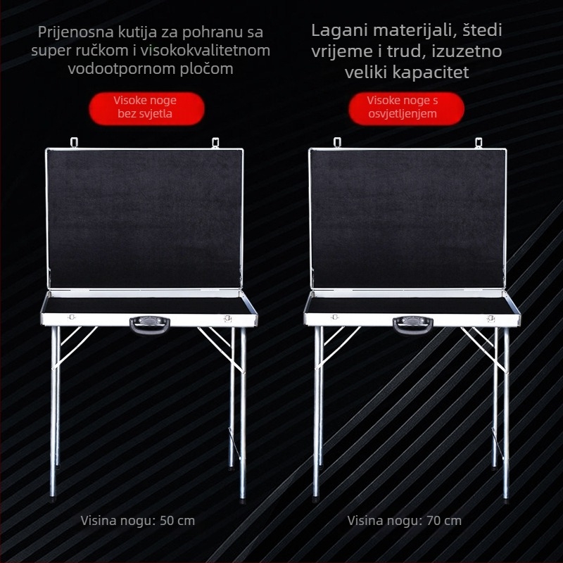 Prijenosna kutija za nakit aluminijske legure, kutija za izlaganje naušnica