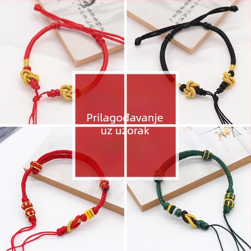 Etnički stil narukvica konac - unisex, ručno tkani poluproizvod narukvice, mogućnost logotipa