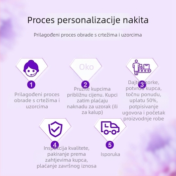Narukvica od titan čelika, srcolnog oblika, s postavljenim kamenjem, jednostavan unisex dizajn.