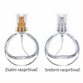 Okrugla staklena bočica za parfem, ručno puhana stakla, lagani završetak površine, prilagodba dostupna, nbyaic