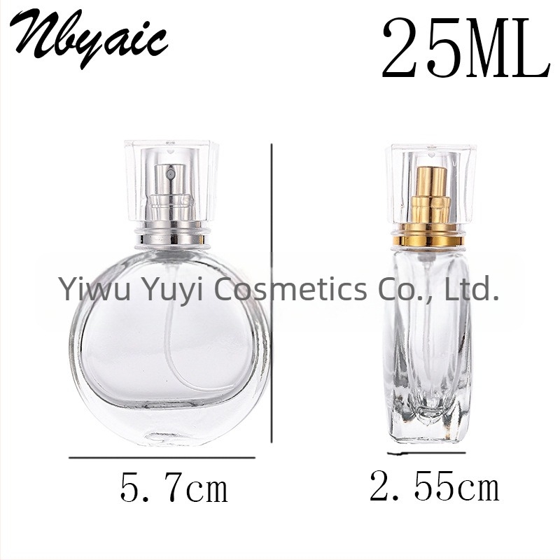 Okrugla staklena bočica za parfem, ručno puhana stakla, lagani završetak površine, prilagodba dostupna, nbyaic