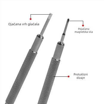 Satni odvijač Time Chi — nikl-krom čelik (nehrđajući čelik); Izolacija: Ne; Magnetiziran: Ne; Materijal ručke: alatna čeli