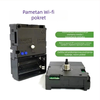 WiFi mehanizam za sat s hotspotom za pametni telefon, automatska kalibracija, tiho djelovanje, mrežno usklađivanje sekundi