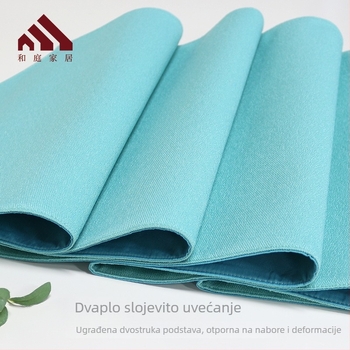 Pamukasti posteljni runner – moderan jednostavan stil, mogućnost prilagodbe logotipa, hotelska kvaliteta