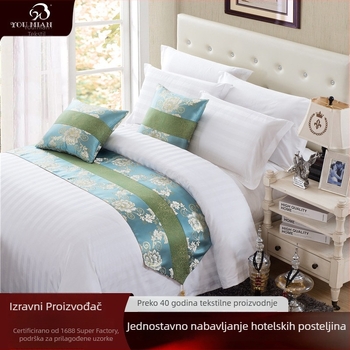 Hotelski set posteljine od poliestersko-pamučne smjese, floralni uzorak, moderan minimalistički stil, branda Excellent Cotton, kvaliteta: kvalificiran proizvod