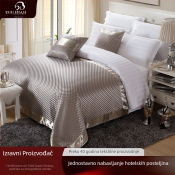 Hotelski set posteljine od poliestersko-pamučne smjese, floralni uzorak, moderan minimalistički stil, branda Excellent Cotton, kvaliteta: kvalificiran proizvod