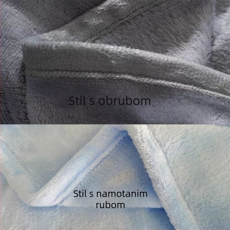 Mala deka od coral fleece-a za zimski odmor u studentskom domu i uredu, za jednu sofu