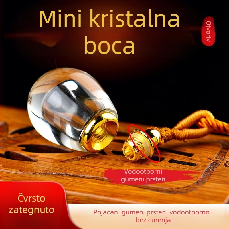 Ogrlica s šupljom staklenom posudom i otvara kristalnu bočicu za pohranu — ručna izrada, brend Ruirui, model 3283093