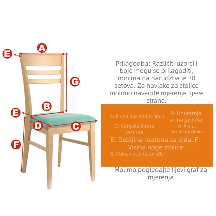 Navlaka za stolac za hotele i restorane, poliesterska, moderan minimalistički stil, otporna na mrlje, vodoodporna, otporna na ulje