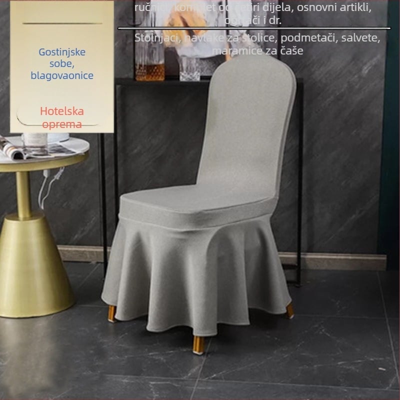 Navlaka za stolac za hotele i restorane, poliesterska, moderan minimalistički stil, otporna na mrlje, vodoodporna, otporna na ulje