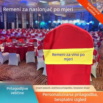 Elastično pokrivalo za naslon stolice bez vezica, za hotelske i svadbene prilike, leptir-prsten, izrađeno po mjeri