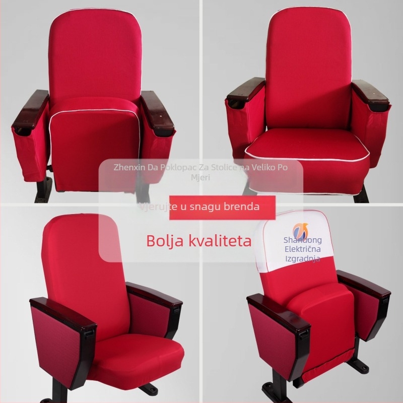 Navlake za naslone teatralnih stolova i navlake za jastuke kino dvorana, poliester, moderan stil, pravokutni oblik, otporne na habanje i prašinu, pogodne za hotele