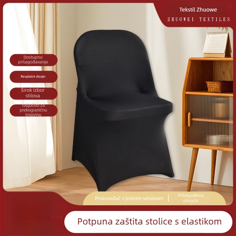Elastična navlaka za sklopivu stolicu, poliester, otporna na prašinu, kvadratnog oblika, universalno pristaje.