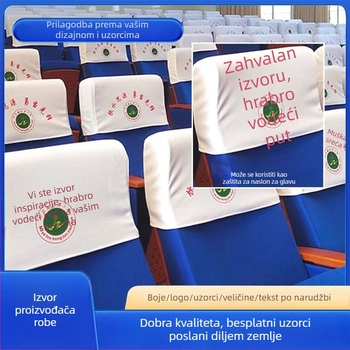 Set navlaka za naslon stolca za kino, školu i dvoranu – poliester sa spandexom, lagani luksuz, pravokutni oblik