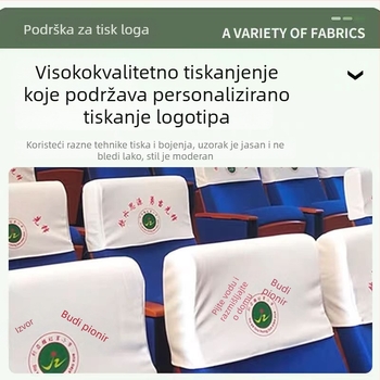 Set navlaka za naslon stolca za kino, školu i dvoranu – poliester sa spandexom, lagani luksuz, pravokutni oblik