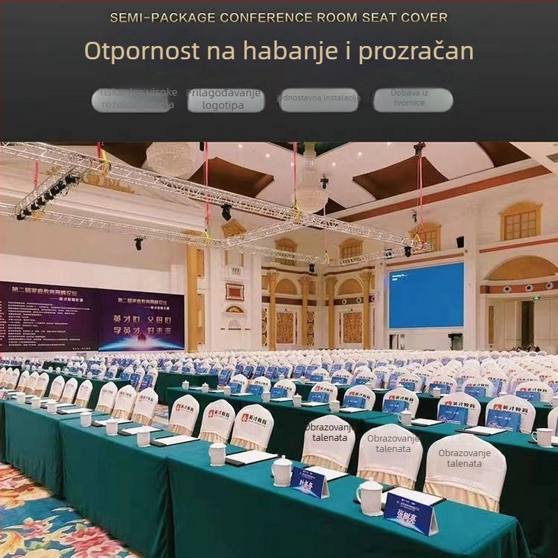 Navlaka za stolac od elastične tkanine, prozračna i otporna na prašinu, moderni minimalistički stil, uzorci: print i geometrijski.