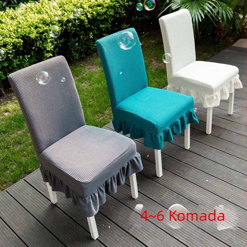 Navlaka za stol za blagovaonu, elastična, jednopasna pletena, moderni minimalisticki stil, za kućnu upotrebu; oblik pravokutan; materijal: poliester; 90% poliester i 5% spandex; protuklizna, otporna na habanje