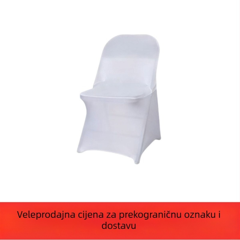 Navlaka za sklopivi stolac – poliester, pravokutnog oblika, vjenčani stil, dekorativno