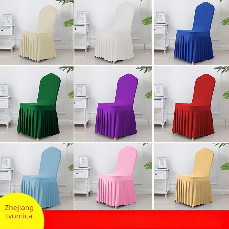 Elastična plisirana navlaka za stolicu, debela, poliester, za vjenčanja i hotele