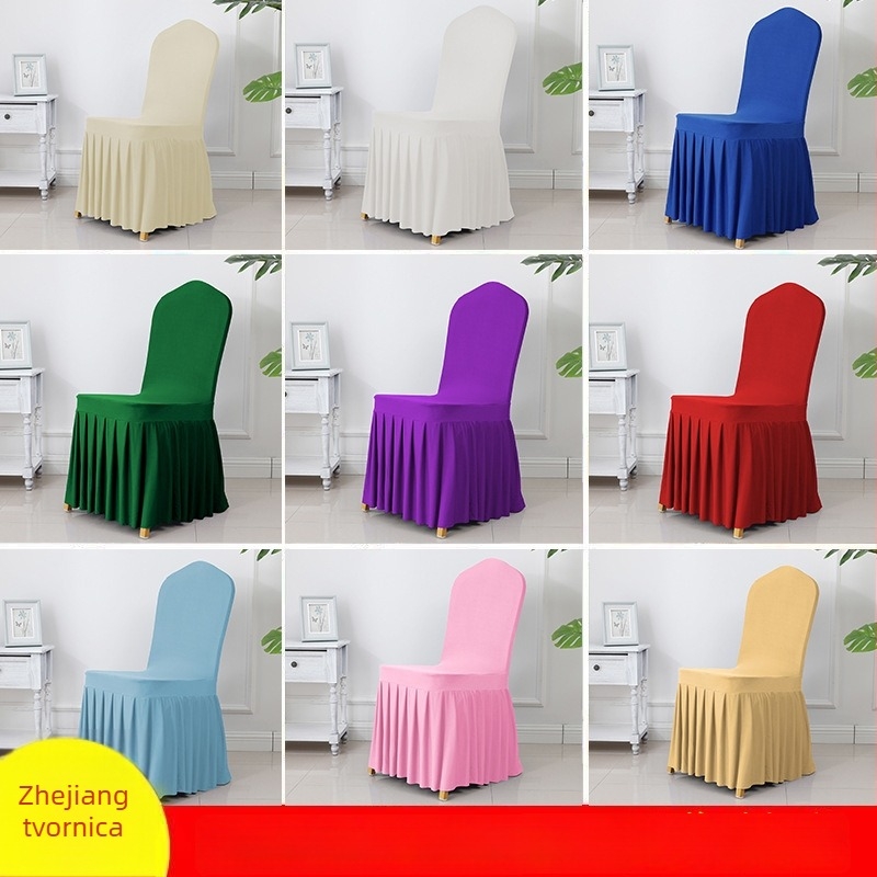 Elastična plisirana navlaka za stolicu, debela, poliester, za vjenčanja i hotele