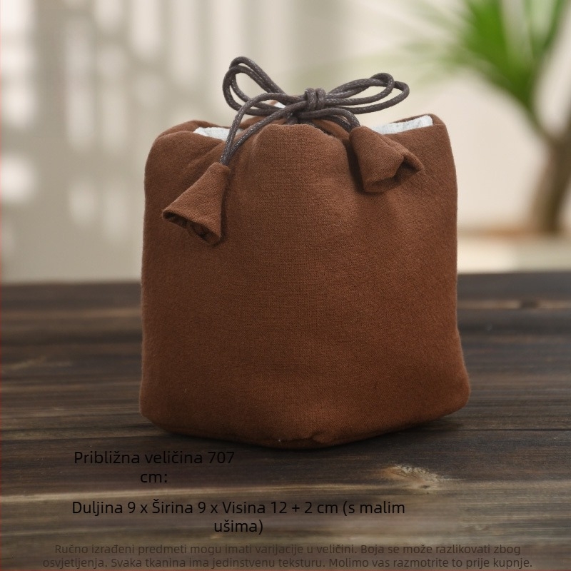 Set za čajnu ceremoniju s platnenom vrećicom za pohranu, tiskano logo, Ten brocade, 30–70 g, pakiranje OPP