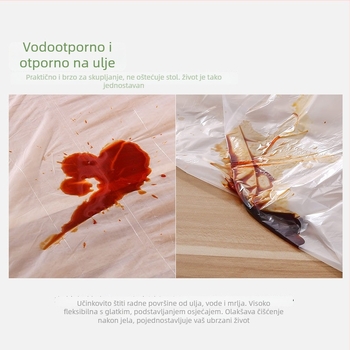 Jednokratni okrugli stolnjak od plastike (PE), debljina 1C, s ispisanim logom, mogućnost prilagodbe