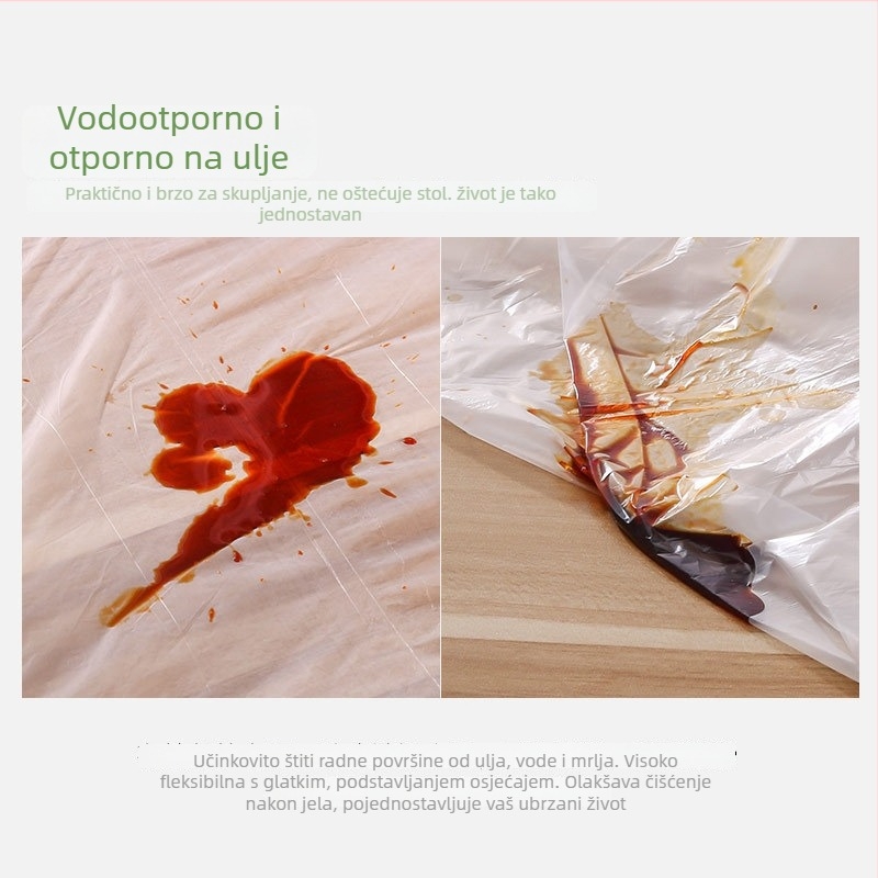 Jednokratni okrugli stolnjak od plastike (PE), debljina 1C, s ispisanim logom, mogućnost prilagodbe