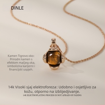 Geometrijski šuplji dvostruki privjesak za lanac; materijal privjeska: legura; stil lanca: običan lanac; lansiranje proljeće 2025
