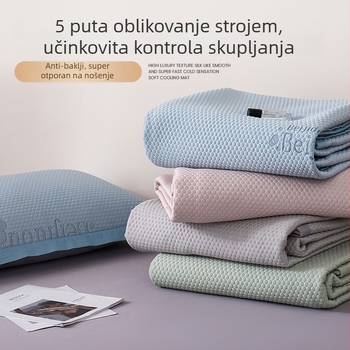 Ice Silk set prostirke, sklopivi Jacquard uzorak, moderan minimalistički stil, kemijsko vlakno