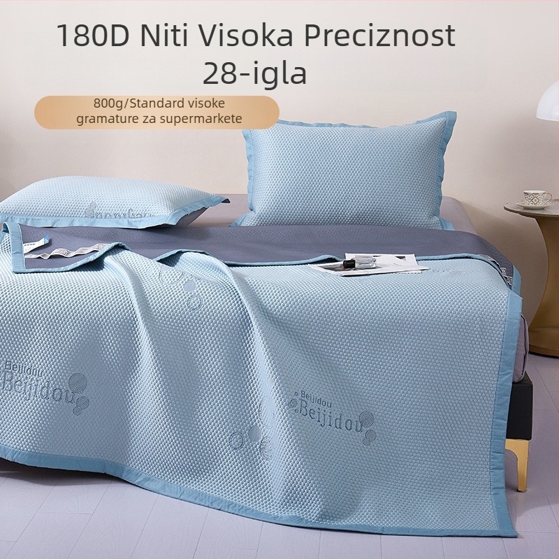 Ice Silk set prostirke, sklopivi Jacquard uzorak, moderan minimalistički stil, kemijsko vlakno